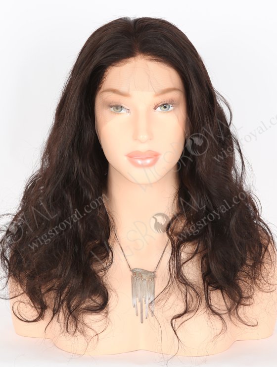 In Stock Brazilian Virgin Hair 18" Body Wave Natural Color Full Lace Wig FLW-04051-26590