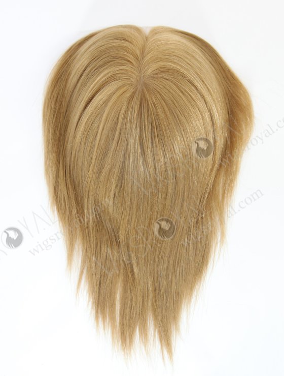 Short Style Natural Looking Hairline Mongolian Virgin Human Hair Mono Topper With PU WR-TC-092-26626