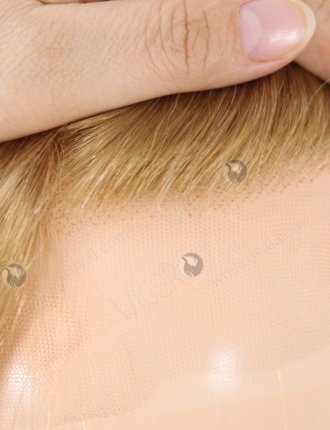 Short Style Natural Looking Hairline Mongolian Virgin Human Hair Mono Topper With PU WR-TC-092