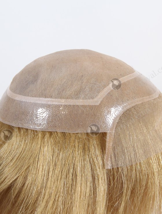 Short Style Natural Looking Hairline Mongolian Virgin Human Hair Mono Topper With PU WR-TC-092-26632