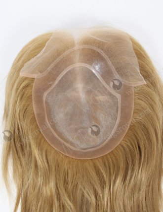 Short Style Natural Looking Hairline Mongolian Virgin Human Hair Mono Topper With PU WR-TC-092