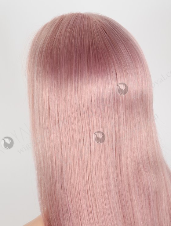 Light Pink Color Human Hair Silky Straight High Density Lace Front Wigs WR-CLF-058-26649