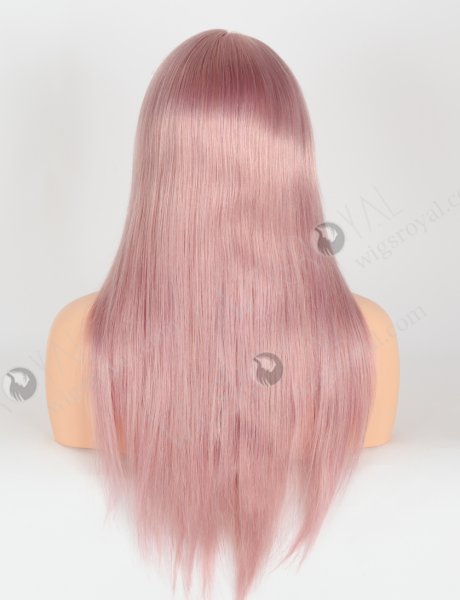Light Pink Color Human Hair Silky Straight High Density Lace Front Wigs WR-CLF-058