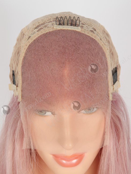 Light Pink Color Human Hair Silky Straight High Density Lace Front Wigs WR-CLF-058-26653