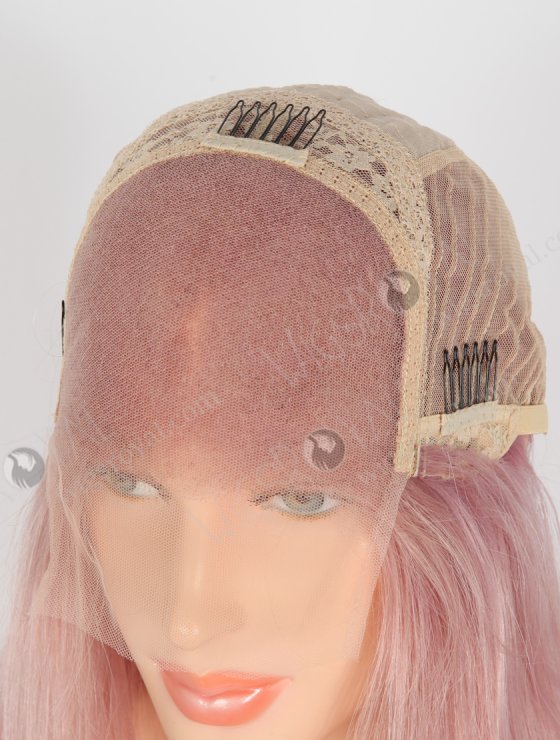 Light Pink Color Human Hair Silky Straight High Density Lace Front Wigs WR-CLF-058-26652