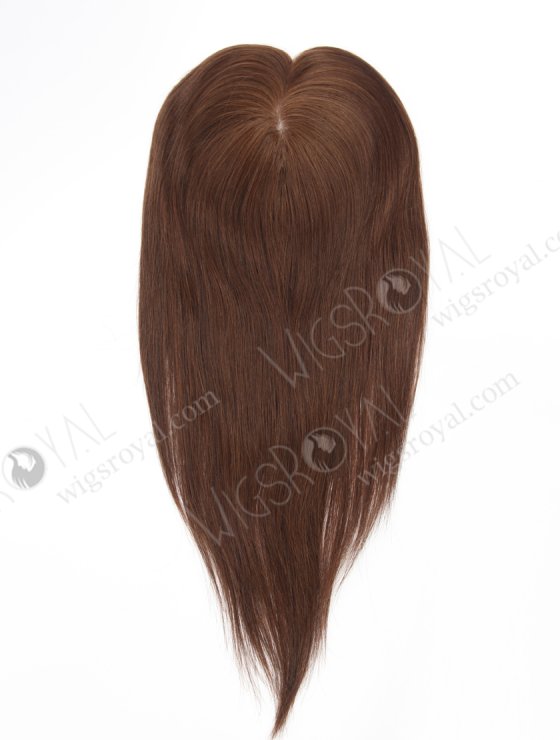 Clip In Crown Filler Hair Pieces 16" Chocolate Brown Premium Remy Human Hair Topper-053-26681