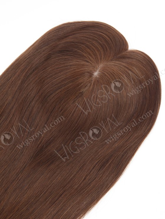 Clip In Crown Filler Hair Pieces 16" Chocolate Brown Premium Remy Human Hair Topper-053-26683