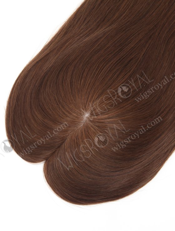 Clip In Crown Filler Hair Pieces 16" Chocolate Brown Premium Remy Human Hair Topper-053-26686