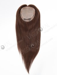 Clip In Crown Filler Hair Pieces 16" Chocolate Brown Premium Remy Human Hair Topper-053