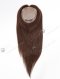 Clip In Crown Filler Hair Pieces 16" Chocolate Brown Premium Remy Human Hair Topper-053