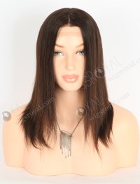 Best Wigs for Chemo Patients | 12 Inch Natural Brown Color Natural Looking Lace Front Silk Top Glueless Gripper Wigs GRP-08102