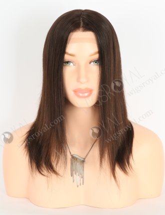 Best Wigs for Chemo Patients | 12 Inch Natural Brown Color Natural Looking Lace Front Silk Top Glueless Gripper Wigs GRP-08102