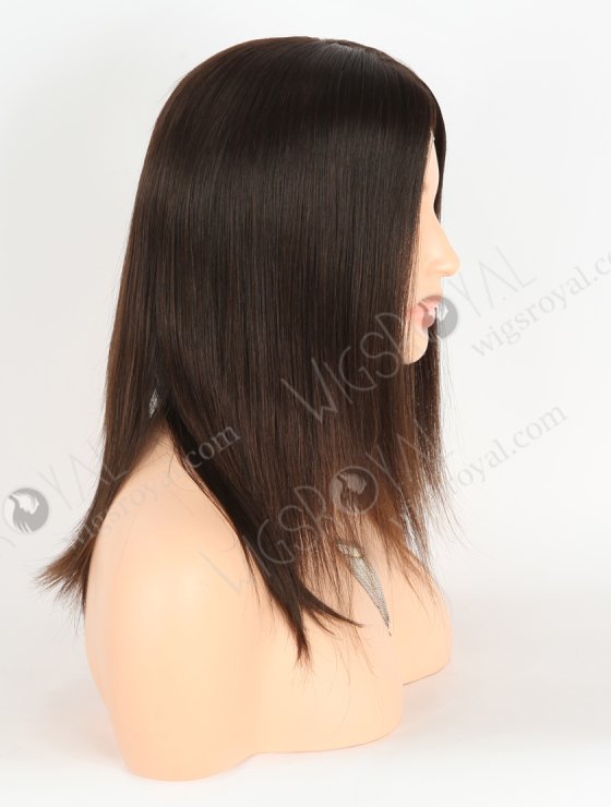 Best Wigs for Chemo Patients | 12 Inch Natural Brown Color Natural Looking Lace Front Silk Top Glueless Gripper Wigs GRP-08102-26706
