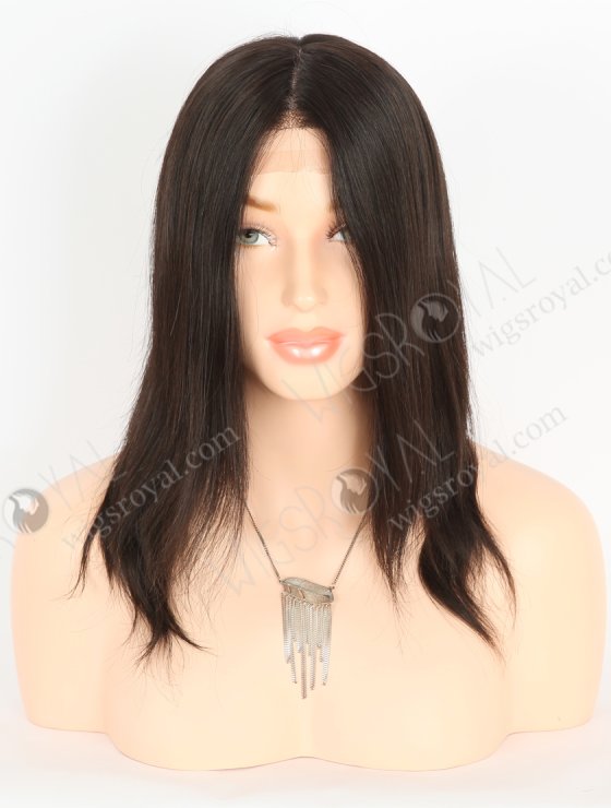 High quality Human Hair Wigs for Bald Women | 12 Inch Natural Black Natural Scalp Silk Top Gripper Wig GRP-08101-26693
