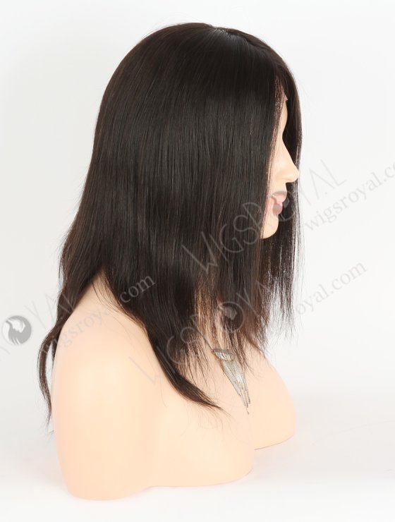 High quality Human Hair Wigs for Bald Women | 12 Inch Natural Black Natural Scalp Silk Top Gripper Wig GRP-08101-26695