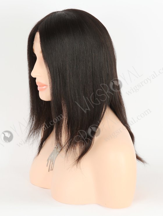 High quality Human Hair Wigs for Bald Women | 12 Inch Natural Black Natural Scalp Silk Top Gripper Wig GRP-08101-26696
