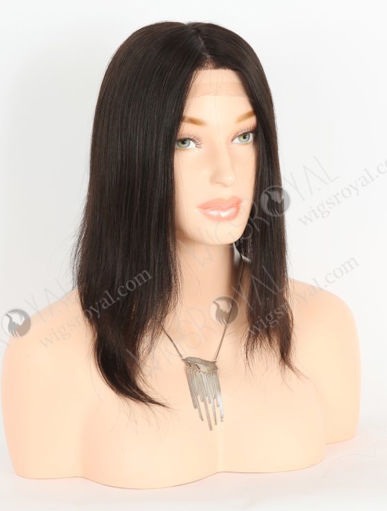 High quality Human Hair Wigs for Bald Women | 12 Inch Natural Black Natural Scalp Silk Top Gripper Wig GRP-08101-26698