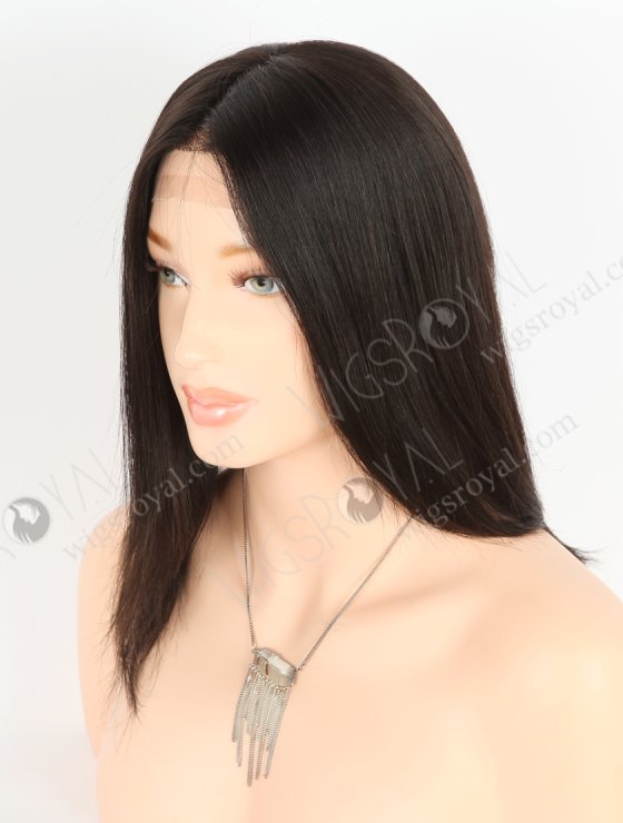 High quality Human Hair Wigs for Bald Women | 12 Inch Natural Black Natural Scalp Silk Top Gripper Wig GRP-08101-26697