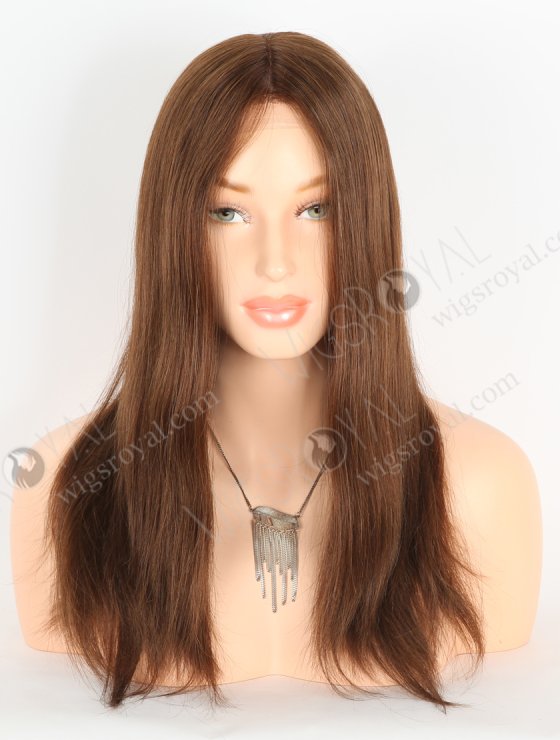 In Stock European Virgin Hair 16" All One Length Straight 4# Color Silk Top Gripper Wig GRP-08105-26713