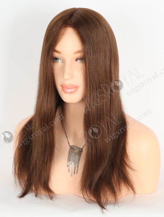 In Stock European Virgin Hair 16" All One Length Straight 4# Color Silk Top Gripper Wig GRP-08105-26714