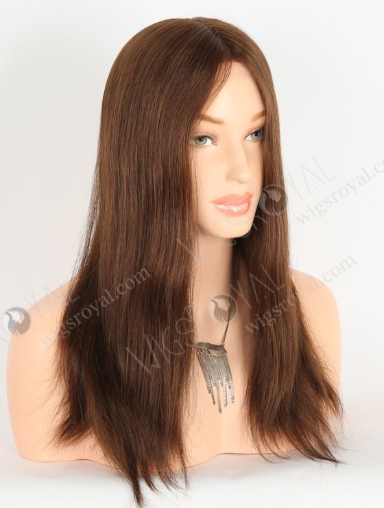 In Stock European Virgin Hair 16" All One Length Straight 4# Color Silk Top Gripper Wig GRP-08105-26716