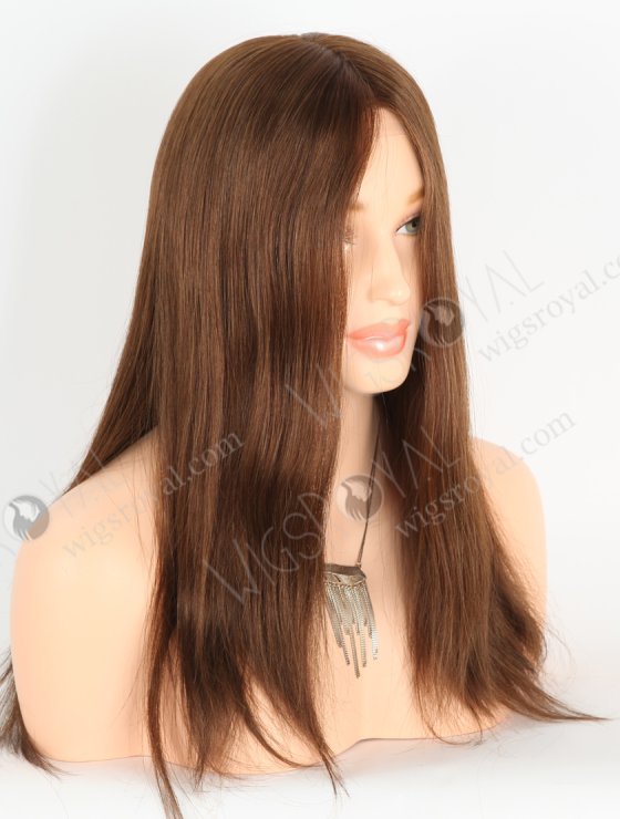In Stock European Virgin Hair 16" All One Length Straight 4# Color Silk Top Gripper Wig GRP-08105-26715