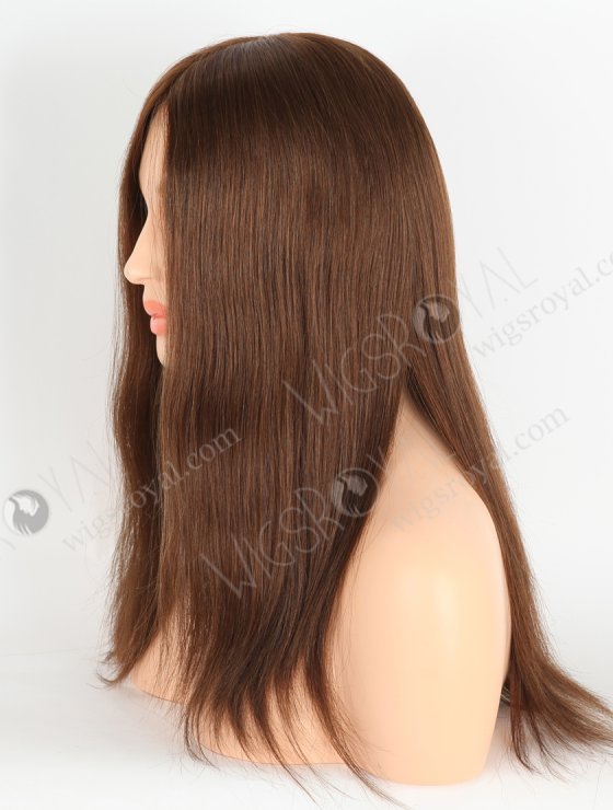 In Stock European Virgin Hair 16" All One Length Straight 4# Color Silk Top Gripper Wig GRP-08105-26717