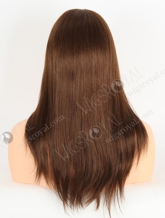 In Stock European Virgin Hair 16" All One Length Straight 4# Color Silk Top Gripper Wig GRP-08105-26718