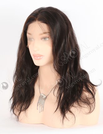 In Stock Indian Remy Hair 14" Body Wave 1b/4# Highlights Color Full Lace Wig FLW-01897