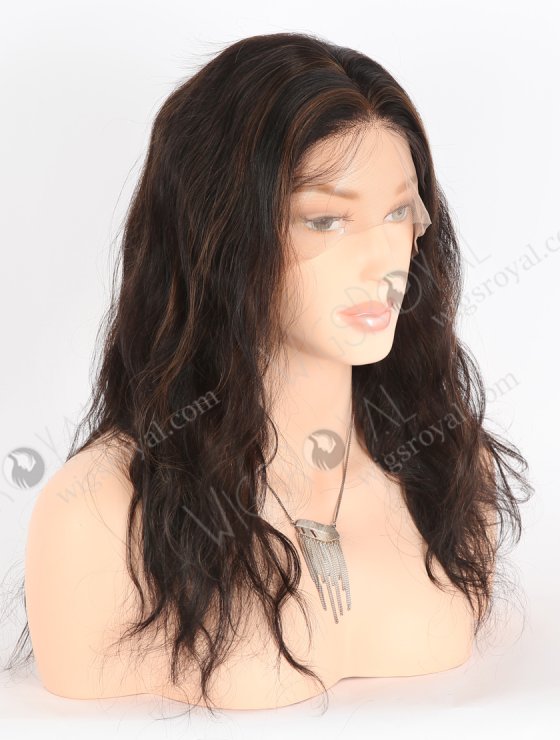 In Stock Indian Remy Hair 14" Body Wave 1b/4# Highlights Color Full Lace Wig FLW-01897-26806