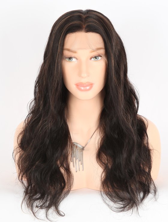 In Stock Indian Remy Hair 18" Body Wave 1b/4# Highlights Full Lace Wig FLW-01533