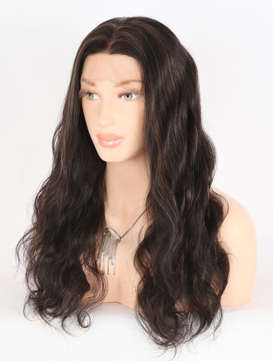 In Stock Indian Remy Hair 18" Body Wave 1b/4# Highlights Full Lace Wig FLW-01533-26816