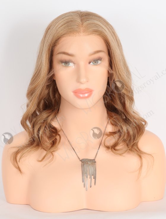 In Stock Brazilian Virgin Hair 12" Beach Wave 30#/27# Evenly Blended Color Lace Front Wig MLF-04034