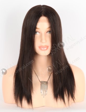 In Stock European Virgin Hair 14" All One Length Straight 2# Color Silk Top Gripper Wig GRP-08104