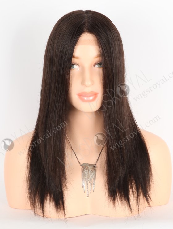 In Stock European Virgin Hair 14" All One Length Straight 2# Color Silk Top Gripper Wig GRP-08104-26887