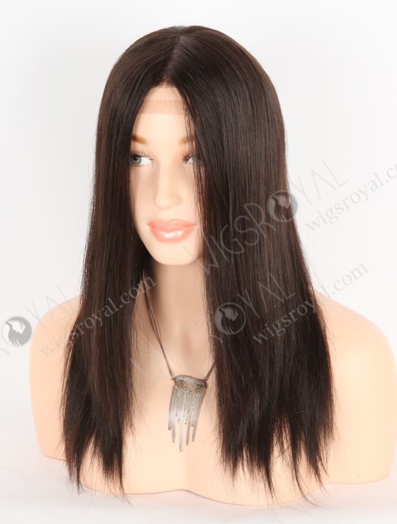 In Stock European Virgin Hair 14" All One Length Straight 2# Color Silk Top Gripper Wig GRP-08104-26889