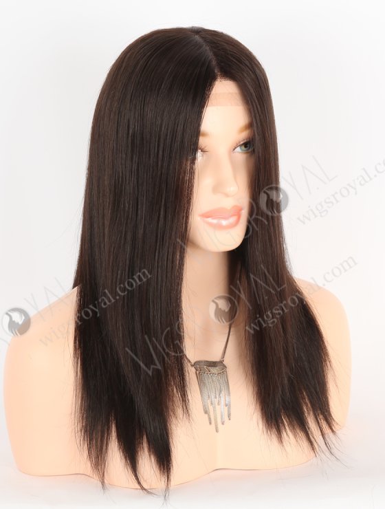 In Stock European Virgin Hair 14" All One Length Straight 2# Color Silk Top Gripper Wig GRP-08104-26890