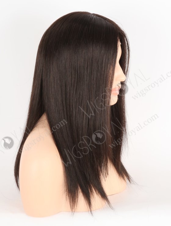 In Stock European Virgin Hair 14" All One Length Straight 2# Color Silk Top Gripper Wig GRP-08104-26891
