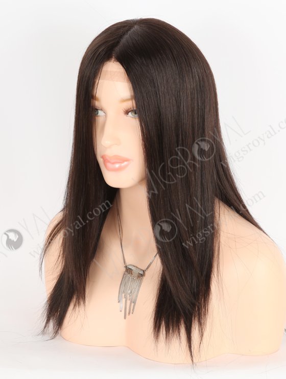 In Stock European Virgin Hair 14" All One Length Straight 2# Color Silk Top Gripper Wig GRP-08104-26893