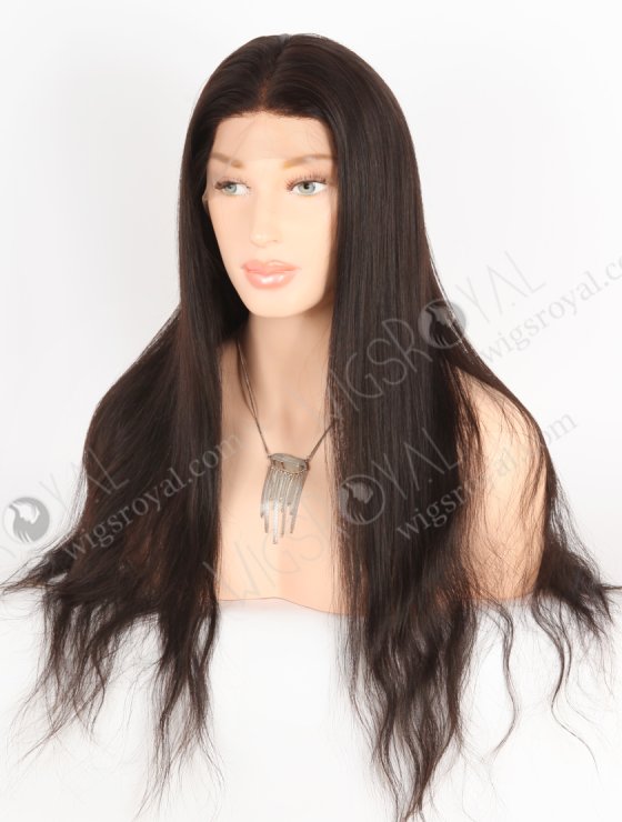 In Stock Brazilian Virgin Hair 22" Straight Natural Color Full Lace Wig FLW-04272-26847