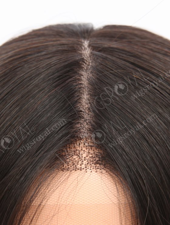 High quality Human Hair Wigs for Bald Women | 12 Inch Natural Black Natural Scalp Silk Top Gripper Wig GRP-08101-26824