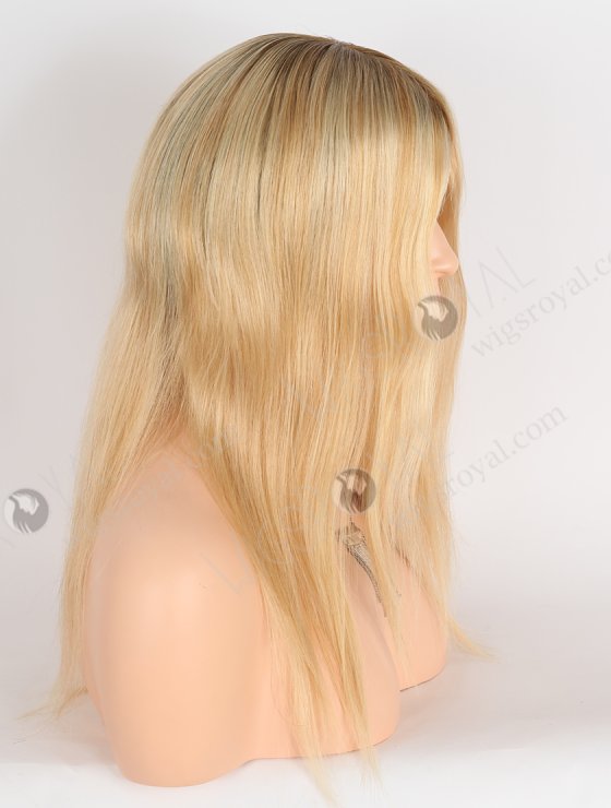 Most Natural Looking Wigs for Chemo Patients | 14 Inch Brown Roots Blonde Hair Wig GRP-08116-26921