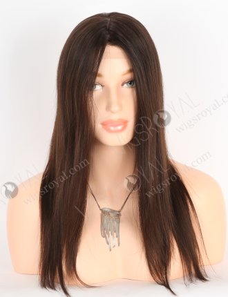 Best Raw Virgin Hair Silk Top Medical Wigs for Cancer Patients 16 Inches Natural Brown Color GRP-08110
