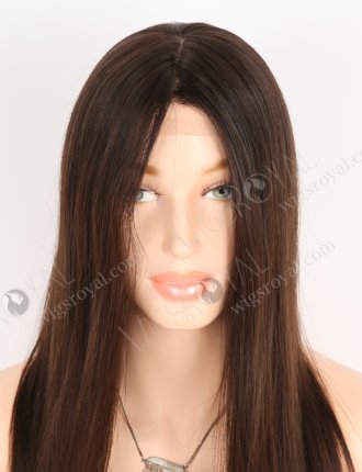 Best Raw Virgin Hair Silk Top Medical Wigs for Cancer Patients 16 Inches Natural Brown Color GRP-08110