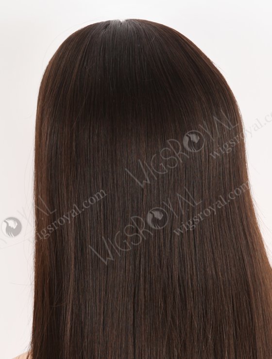 In Stock European Virgin Hair 16" Natural Straight Natural Brown Color Silk Top Gripper Wig GRP-08110-26914