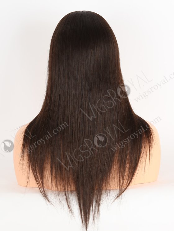 In Stock European Virgin Hair 16" Natural Straight Natural Brown Color Silk Top Gripper Wig GRP-08110-26916