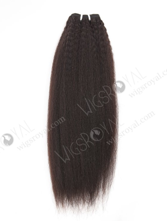 In Stock Brazilian Virgin Hair 18" Kinky Straight Natural Color Machine Weft SM-4120-26975