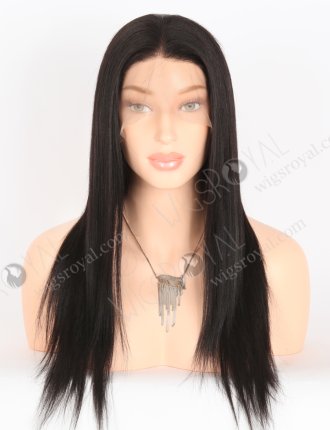In Stock Indian Remy Hair 16" Light Yaki 1B# Color Full Lace Wig FLW-01234