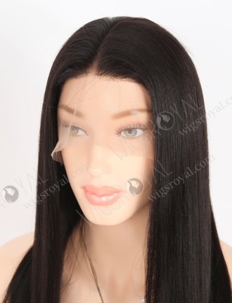 In Stock Indian Remy Hair 16" Light Yaki 1B# Color Full Lace Wig FLW-01234