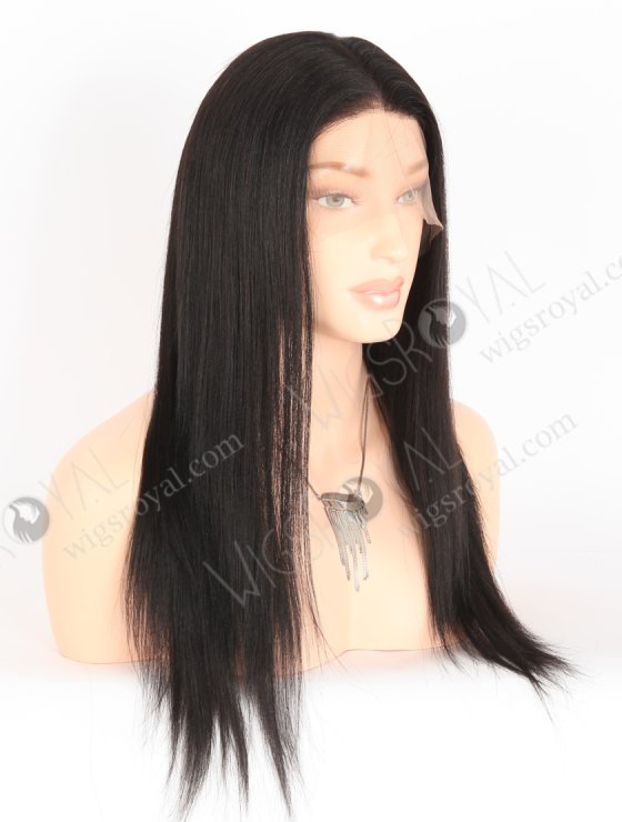 In Stock Indian Remy Hair 16" Light Yaki 1B# Color Full Lace Wig FLW-01234-26933